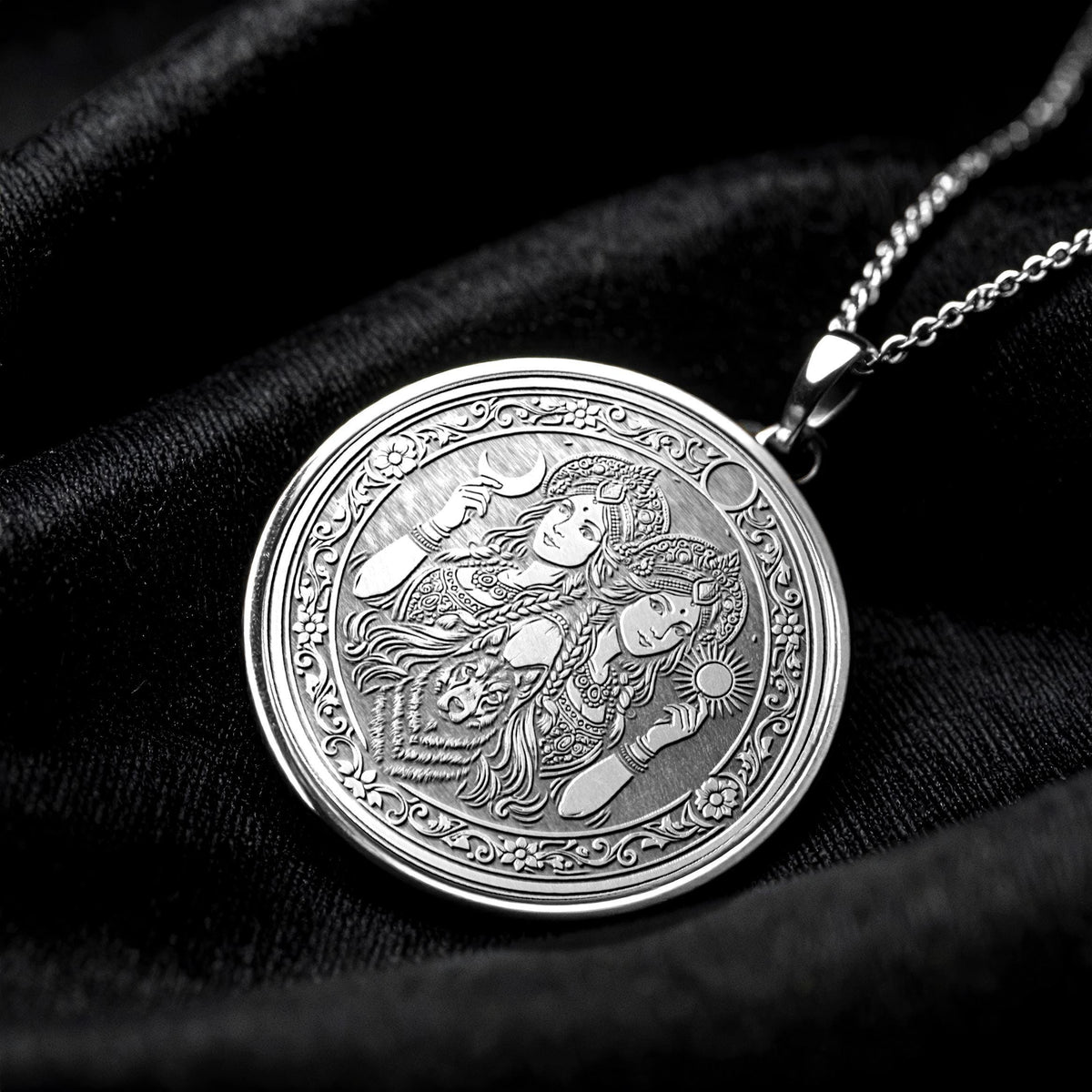 Zorya Necklace – Slavic Goddesses of Dawn and Dusk Pendant , Zvezda Pendant