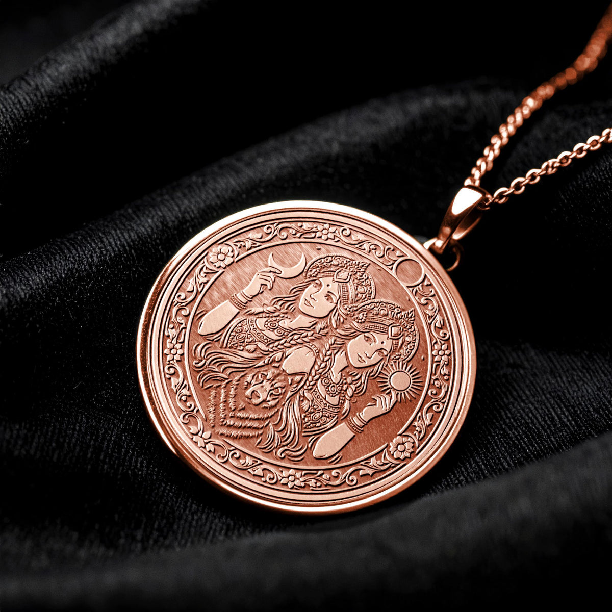 Zorya Necklace – Slavic Goddesses of Dawn and Dusk Pendant , Zvezda Pendant