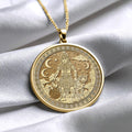 Tezcatlipoca Medallion: Aztec God of Destiny, Sterling Silver or Gold