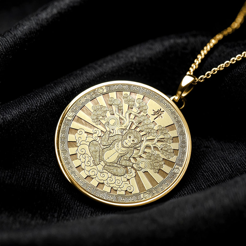 Year of the Monkey Pendant Necklace – Symbol of Intelligence & Creativity