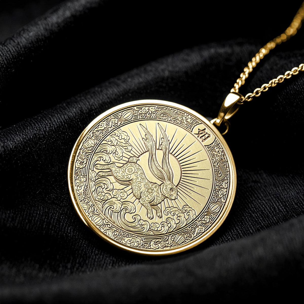 Year of the Rabbit Jewelry, Astrology Necklace, Animal Sign Charm, Elegance and Prosperity Pendant