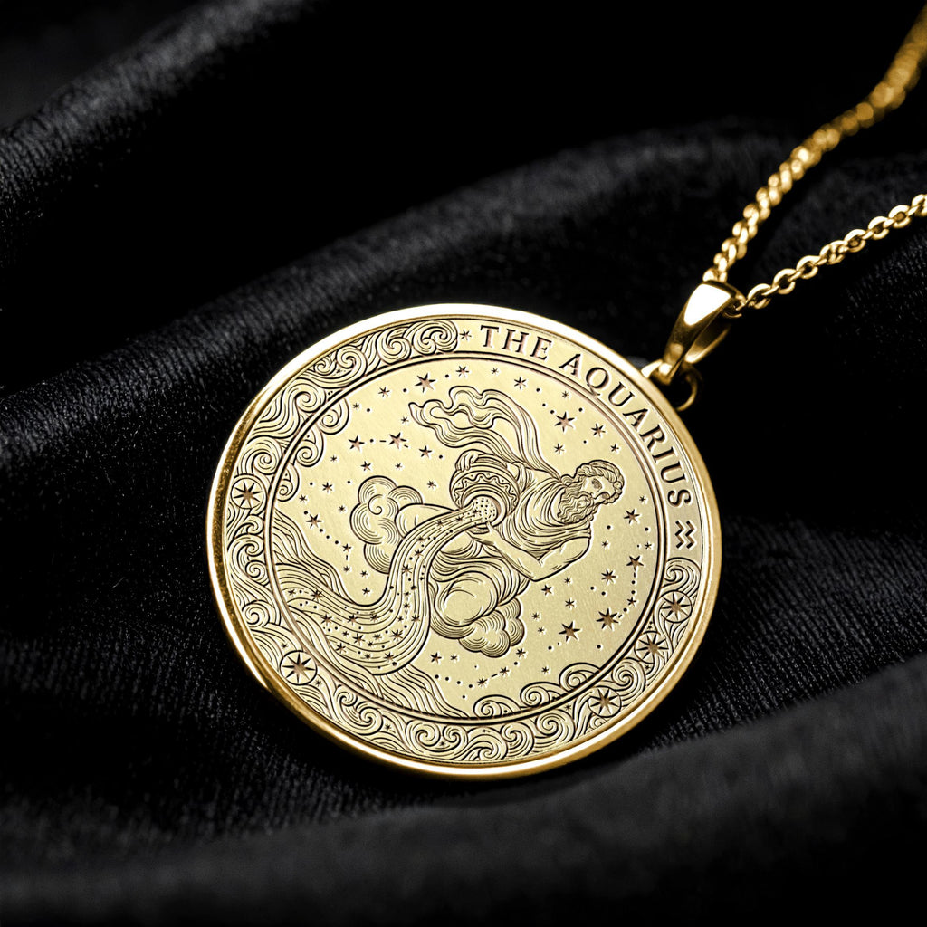 Personalized Aquarius Zodiac Pendant Necklace – Meaningful Astrology Jewelry -1
