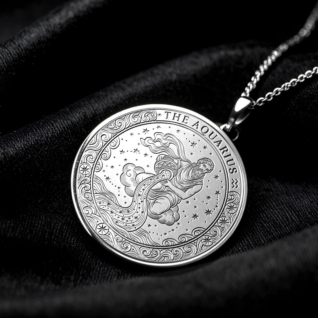 Personalized Aquarius Zodiac Pendant Necklace – Meaningful Astrology Jewelry -1