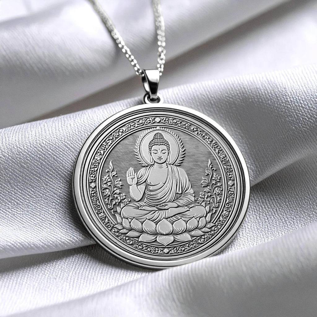 Buddhist Lotus Necklace Pendant