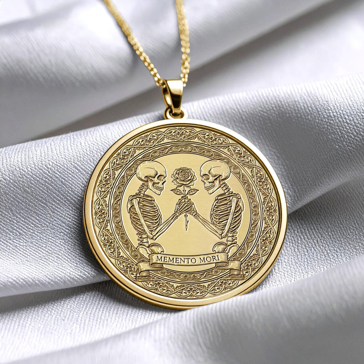 Memento Mori Skeleton Necklace – Mortality, Awareness & Timeless Truth