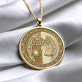 Cosmic Balance Sun & Moon Ankh Medallion – Winged Sacred Harmony Pendant