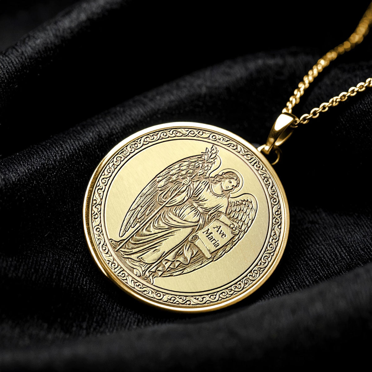 Archangel Gabriel Necklace – Guardian Angel Pendant for Guidance and Faith