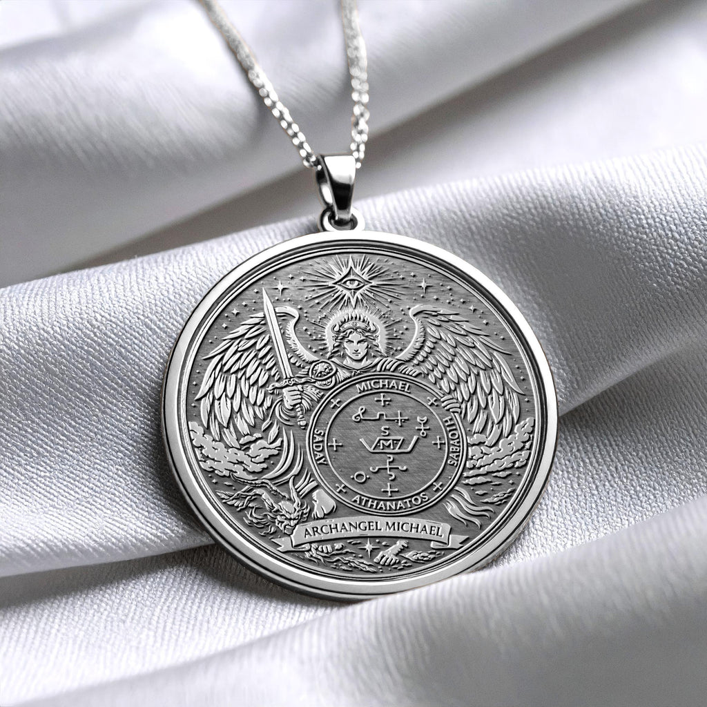 Archangel Michael Sigil Necklace - Protection Pendant