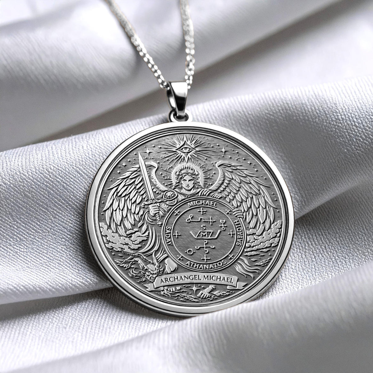 Archangel Michael Sigil Necklace - Protection Pendant