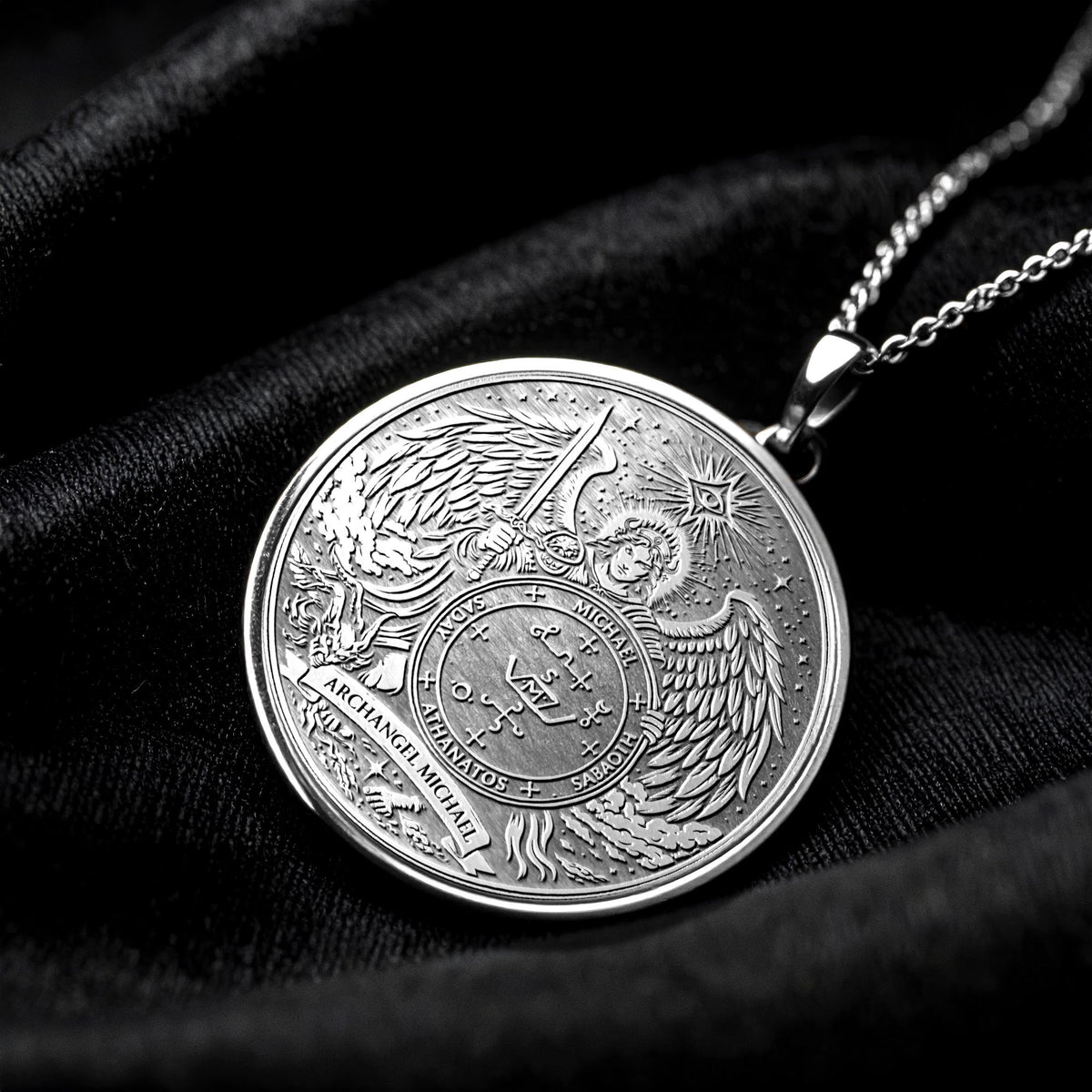 Archangel Michael Sigil Necklace - Protection Pendant