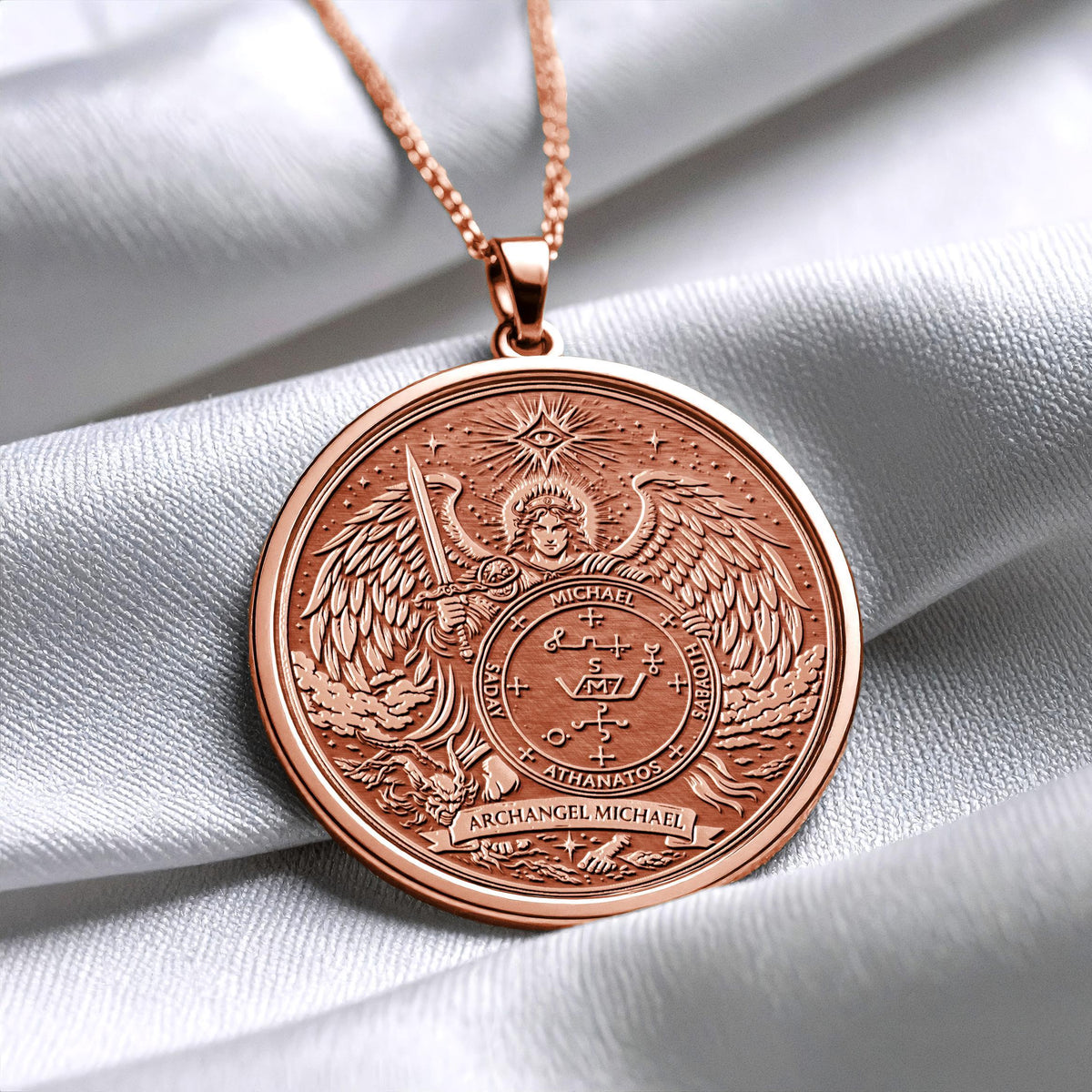 Archangel Michael Sigil Necklace - Protection Pendant