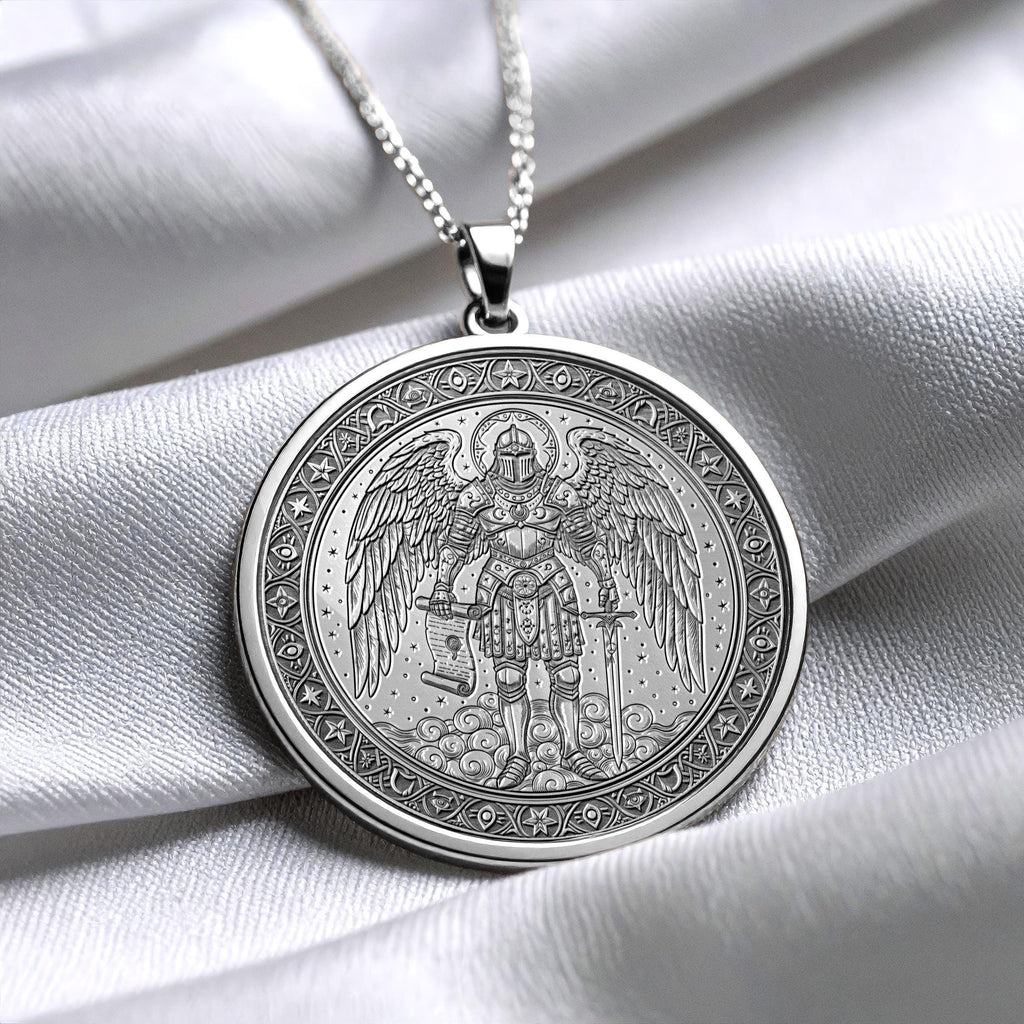 St. Michael Medallion Necklace – Angel Warrior Protection Jewelry