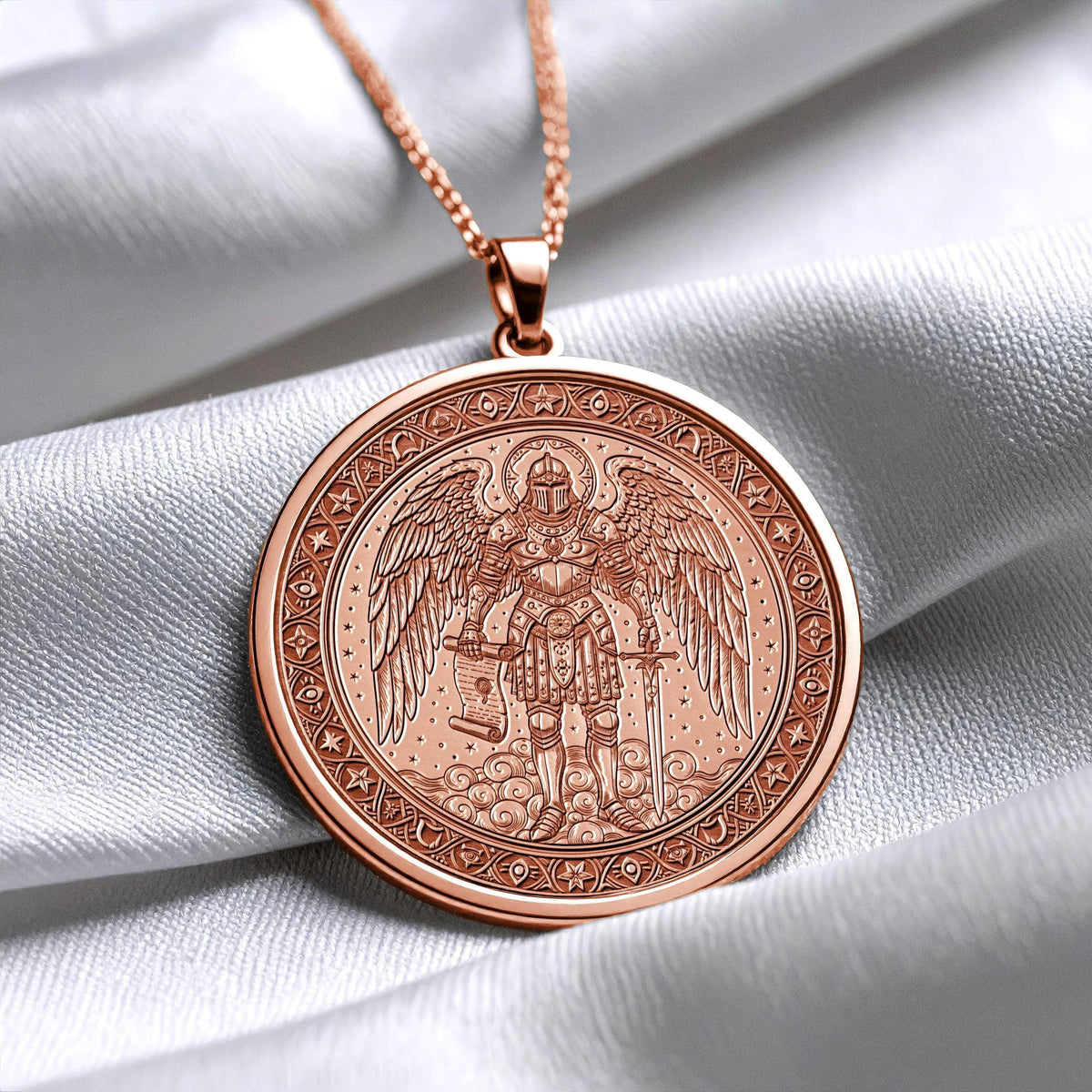 St. Michael Medallion Necklace – Angel Warrior Protection Jewelry