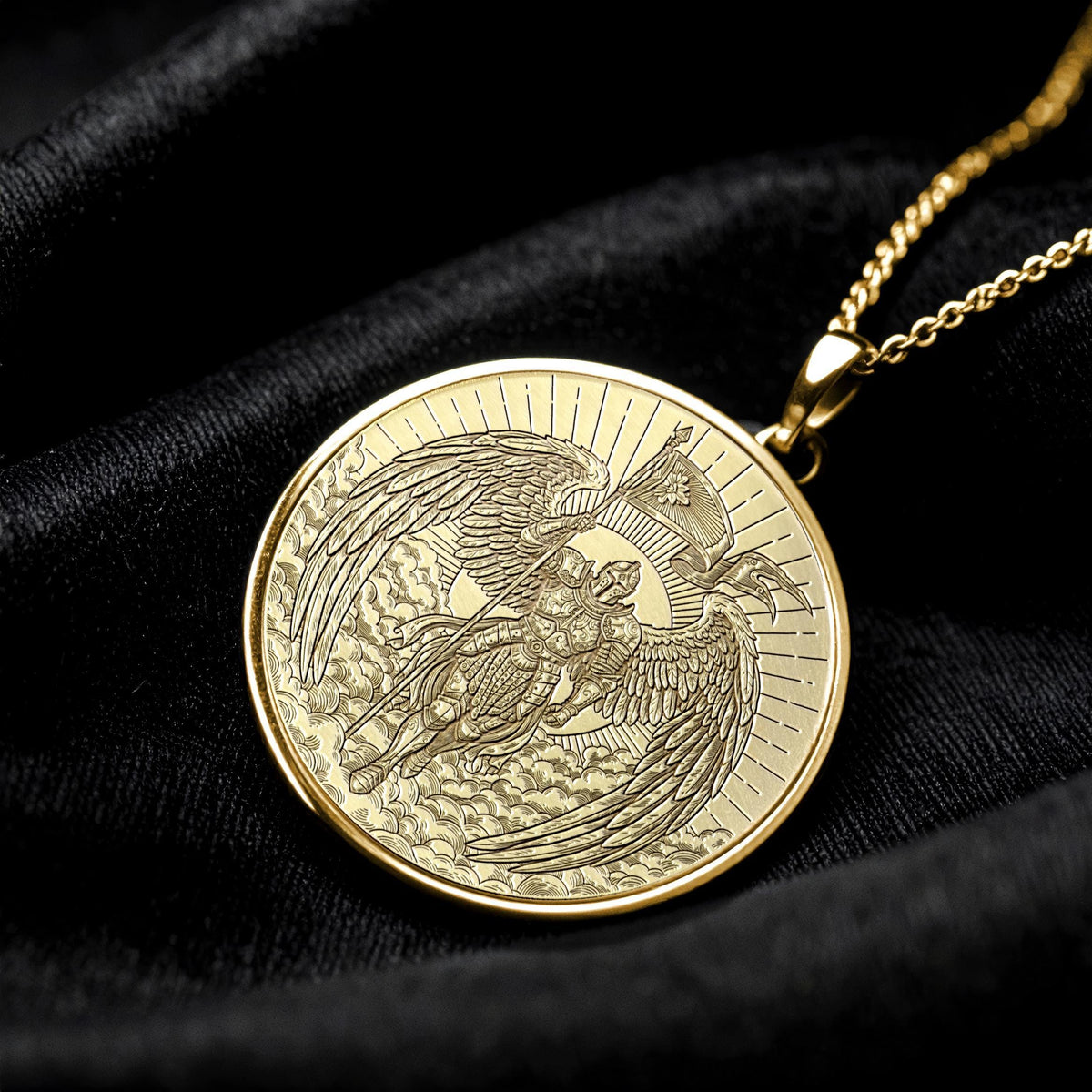 Warrior Angel Pendant – Archangel Protector Necklace