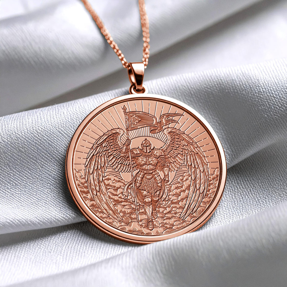 Warrior Angel Pendant – Archangel Protector Necklace