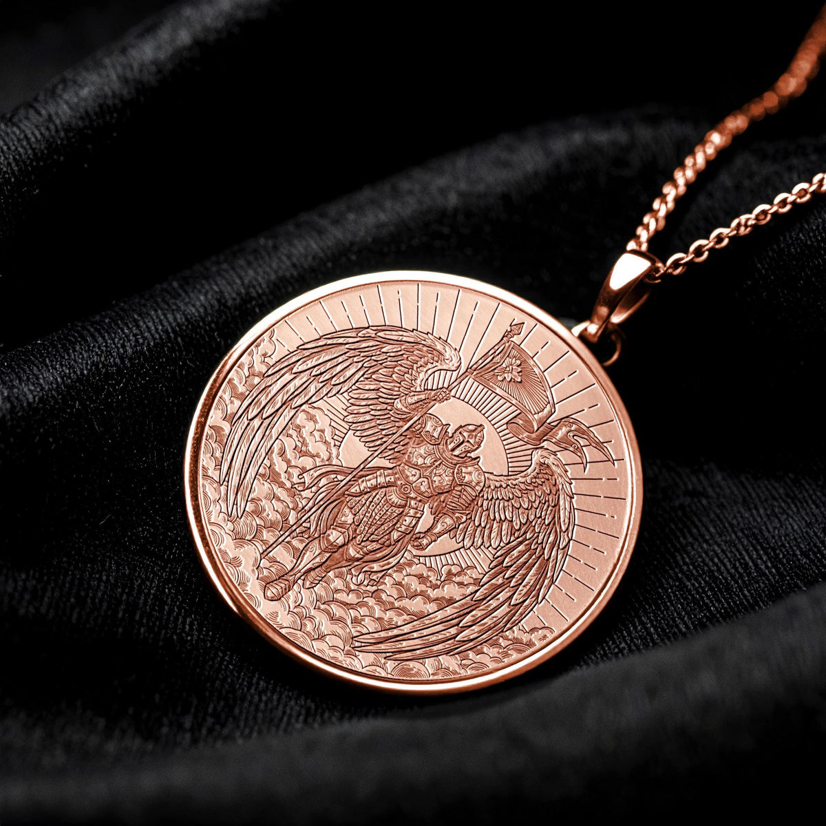 Warrior Angel Pendant – Archangel Protector Necklace