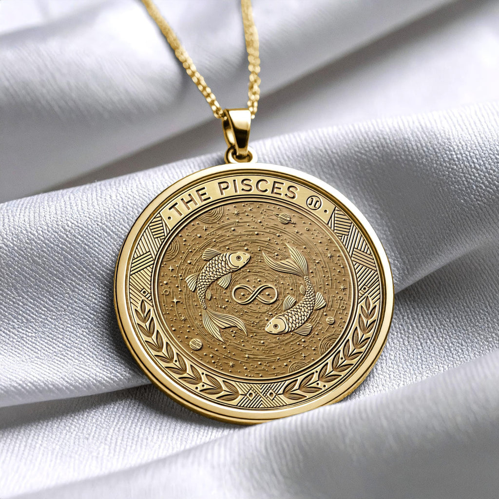 Personalized Pisces Zodiac Necklace – Symbol of Intuition & Compassion -4