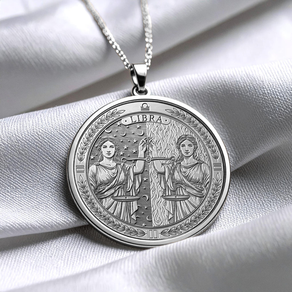 Personalized Libra Zodiac Necklace – Symbol of Balance & Harmony -6