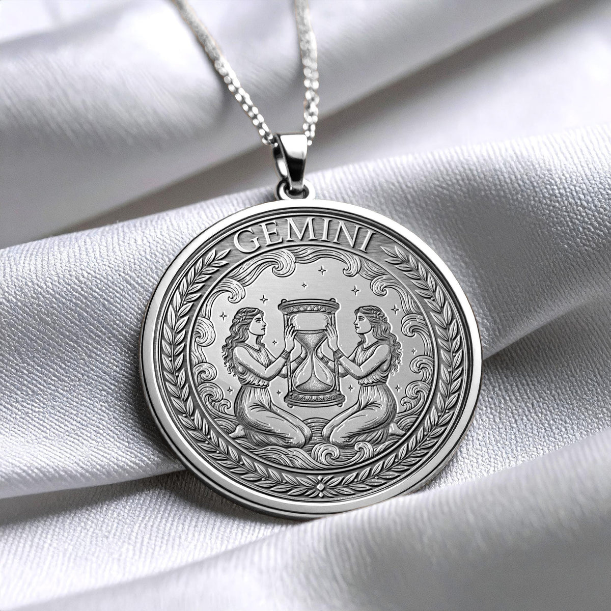 Personalized Gemini Zodiac Necklace – Symbol of Curiosity & Expression -7