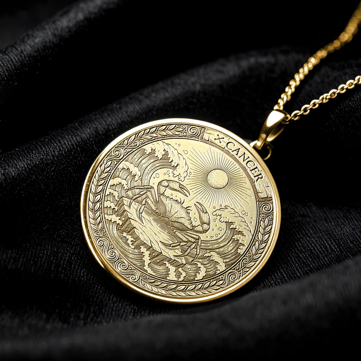 Personalized Cancer Zodiac Pendant Necklace – Symbol of Love & Intuition
