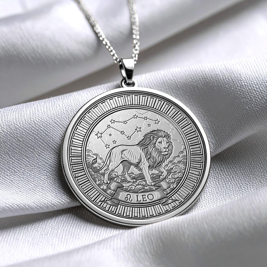 Personalized Leo Zodiac Pendant Necklace – Symbol of Power & Radiance