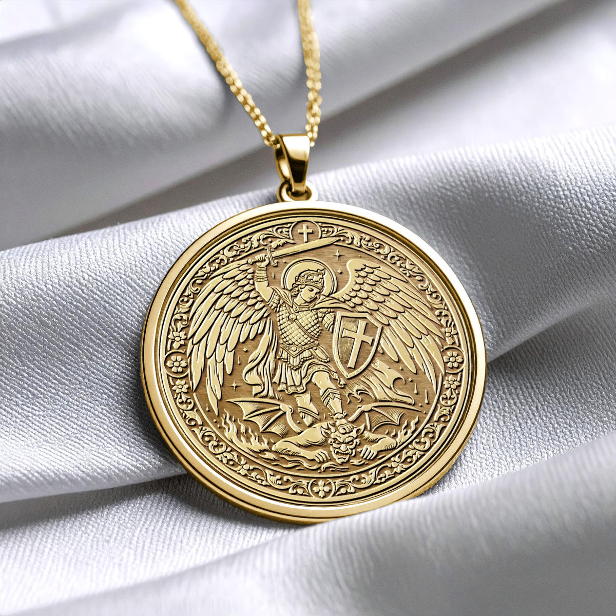 Saint Michael the Archangel Pendant – Divine Warrior of Light
