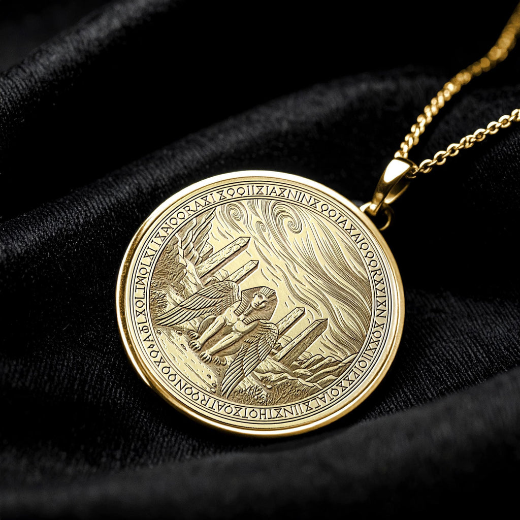 Ancient  Sphinx Necklace , Wisdom Talisman  Egyptian Jewelry