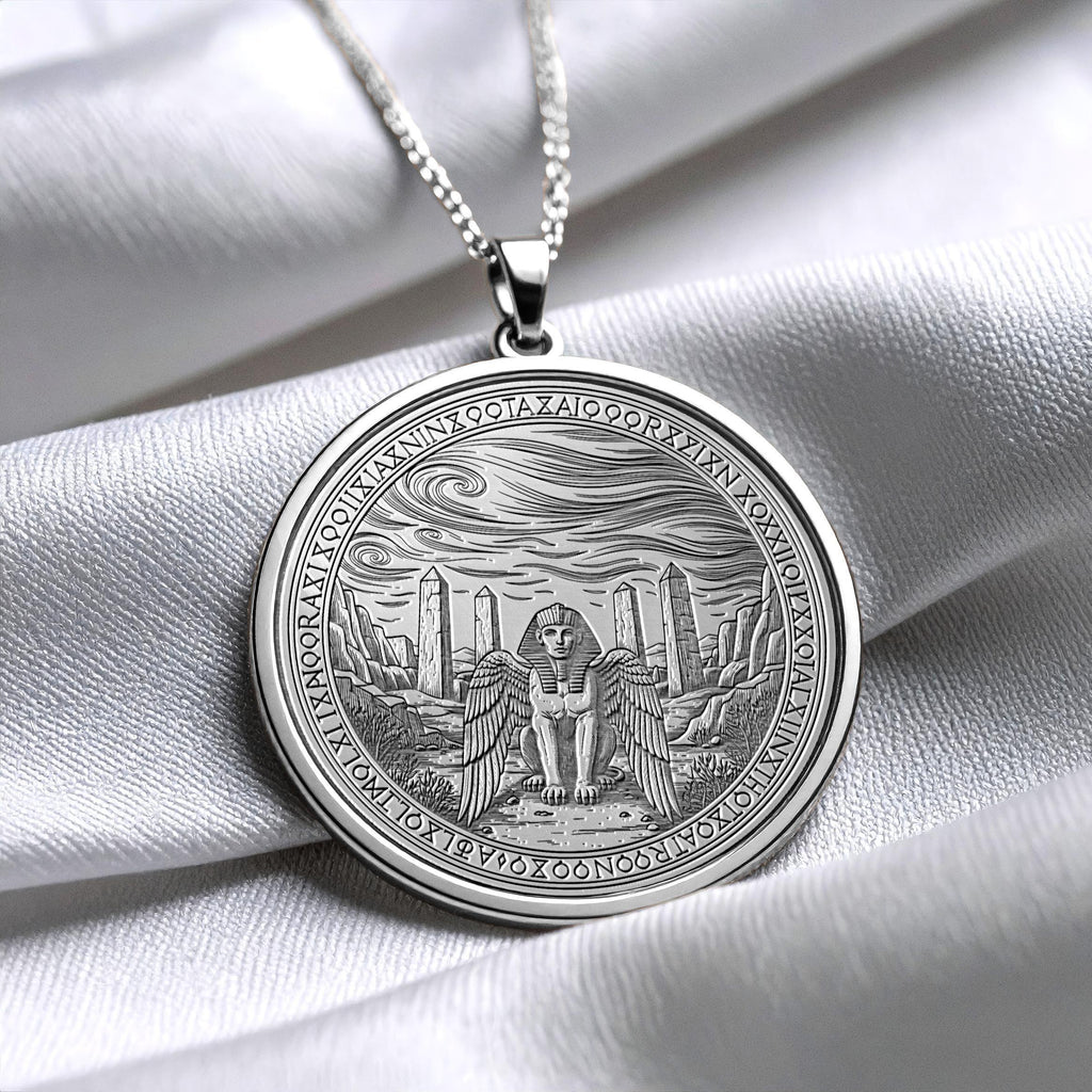 Ancient  Sphinx Necklace , Wisdom Talisman  Egyptian Jewelry