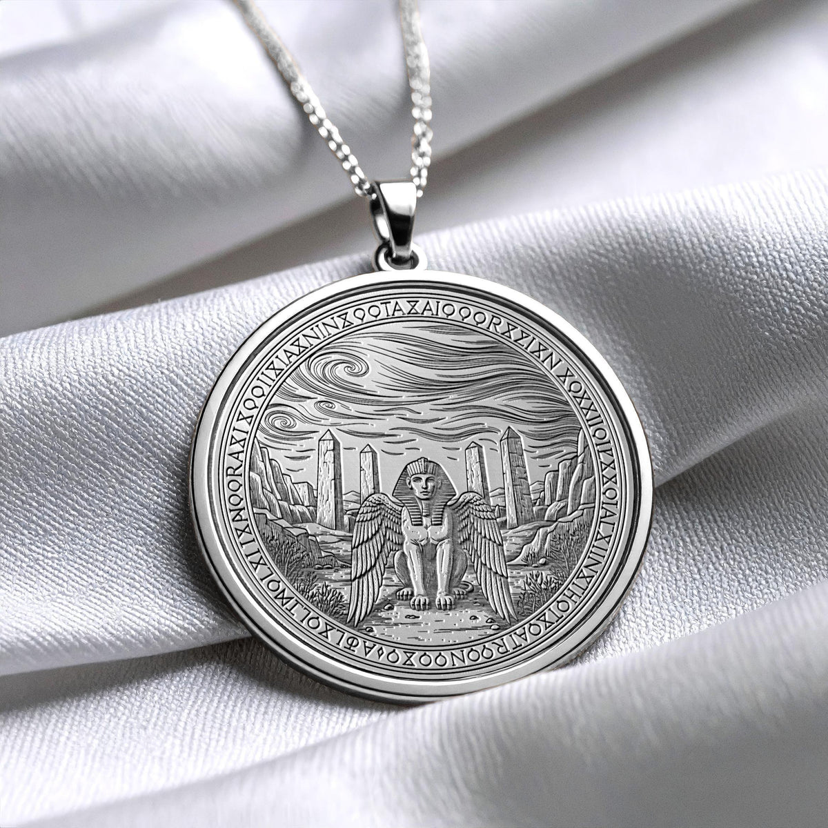 Ancient  Sphinx Necklace , Wisdom Talisman  Egyptian Jewelry