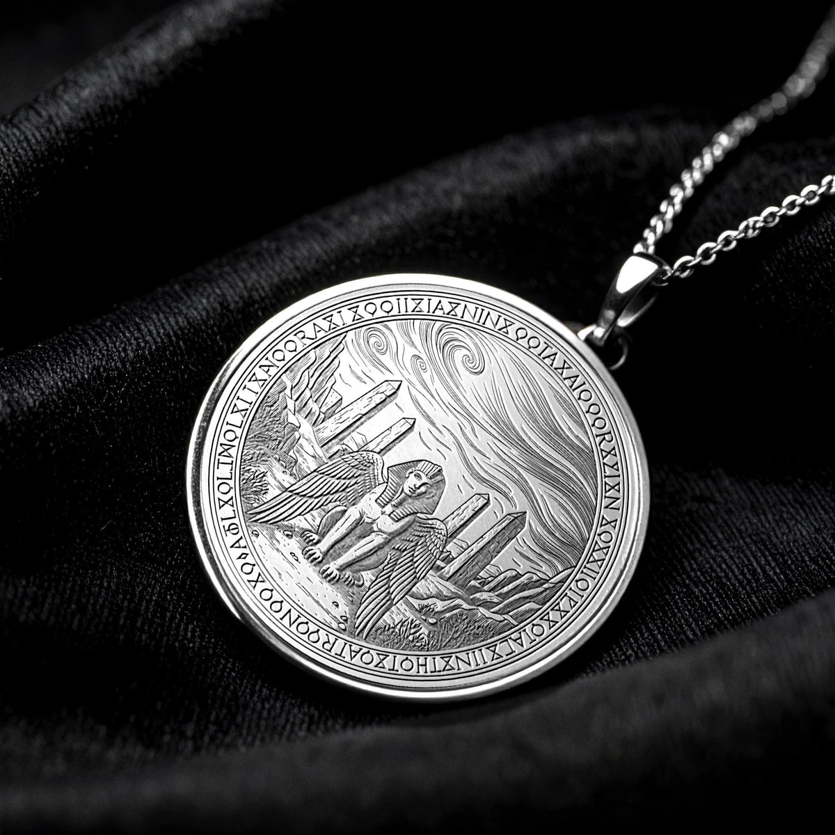 Ancient  Sphinx Necklace , Wisdom Talisman  Egyptian Jewelry