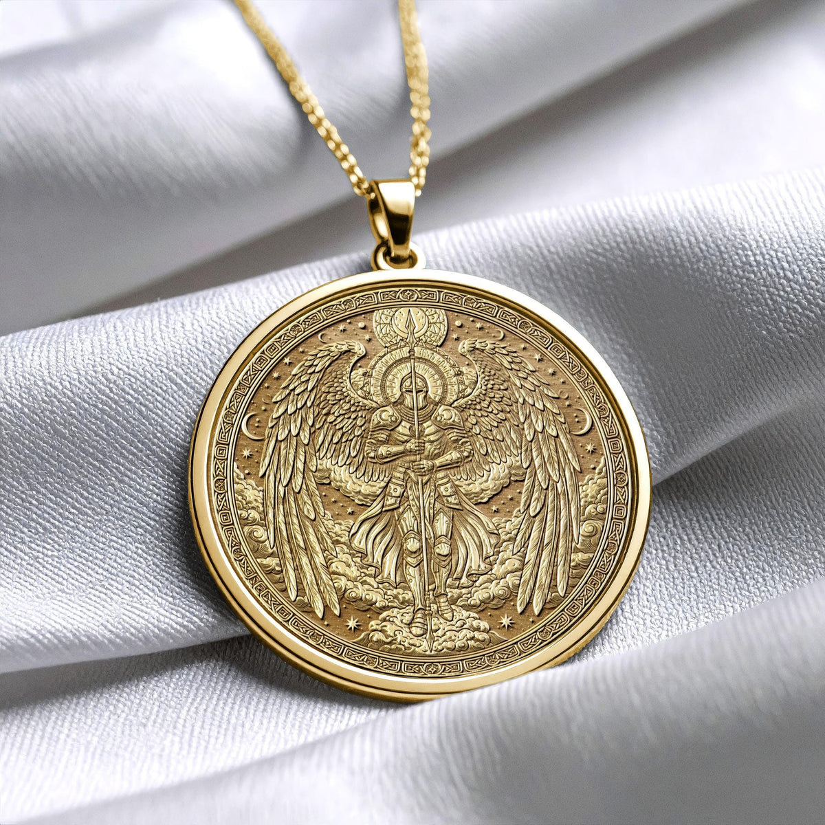 Archangel Gabriel Necklace – Guardian Angel Pendant for Faith and Protection