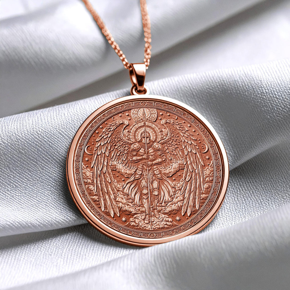 Archangel Gabriel Necklace – Guardian Angel Pendant for Faith and Protection