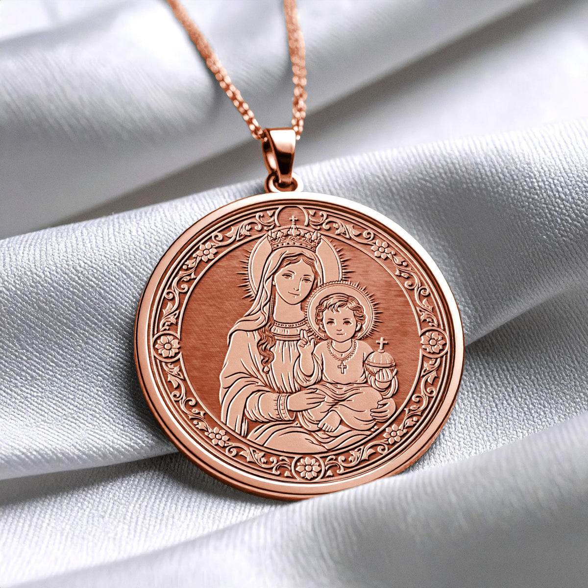 Virgin Mary Necklace – Catholic Pendant for Faith, Devotion and Spiritual Protection