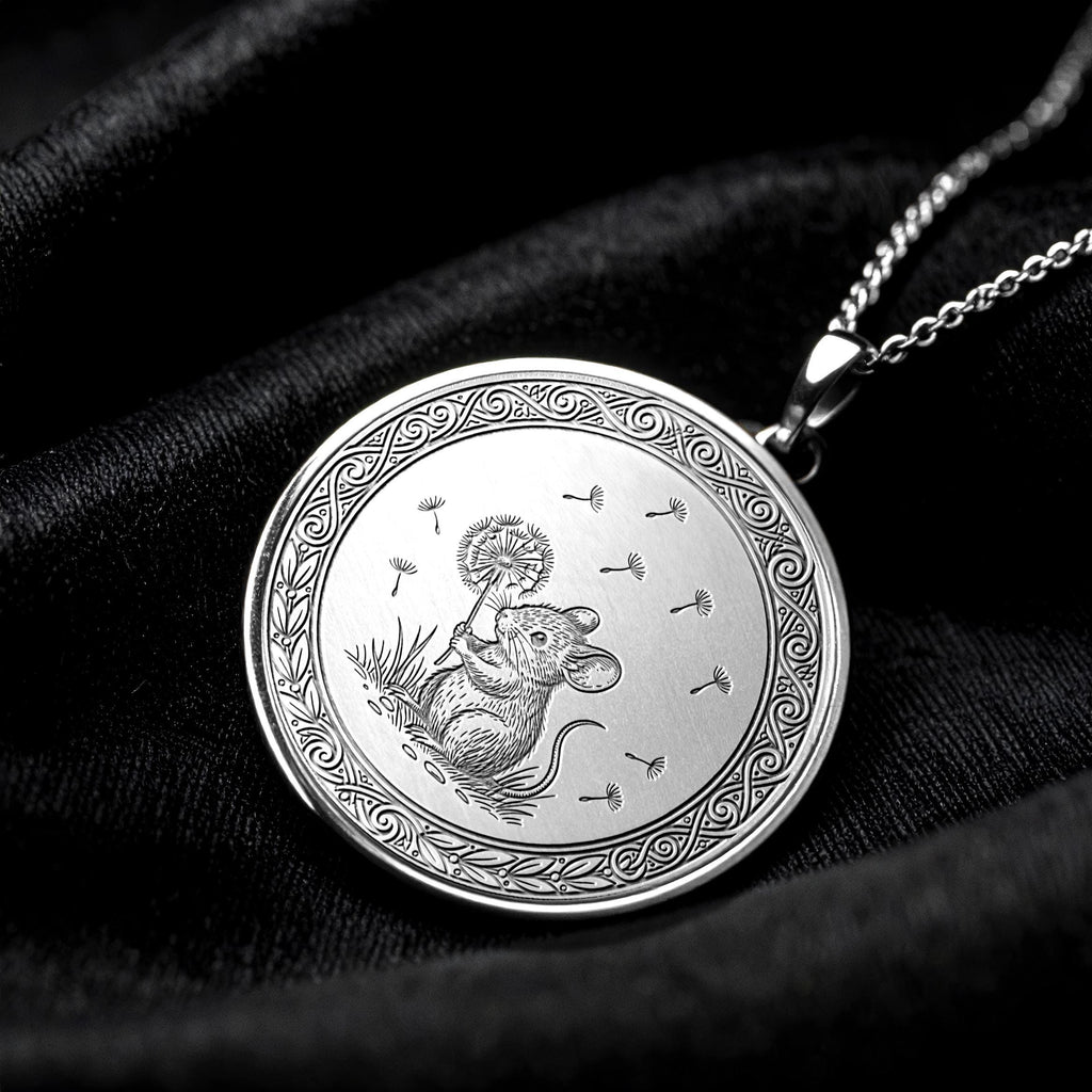 Mouse Necklace – Dandelion Charm for Pet Lovers