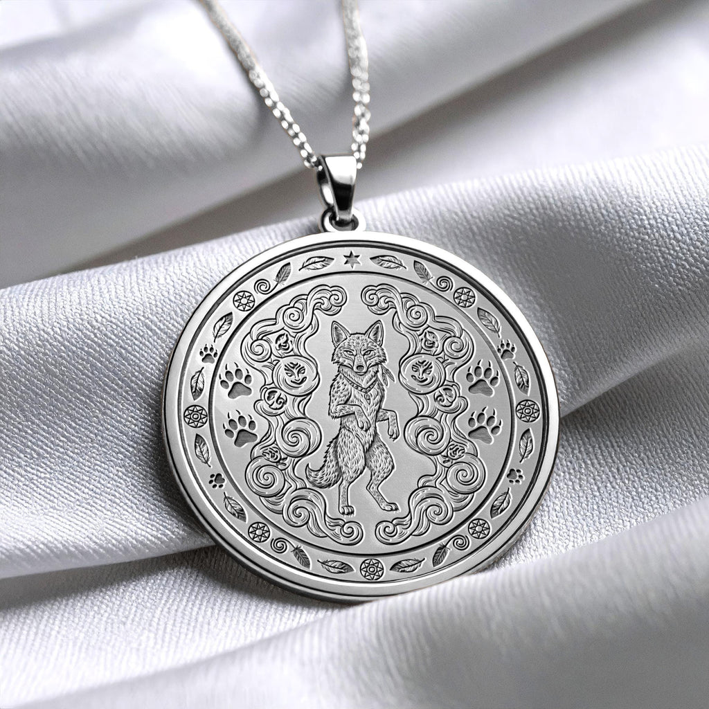Fox Spirit Pendant – Lunar Amulet, Goddess Energy, Pagan Jewelry