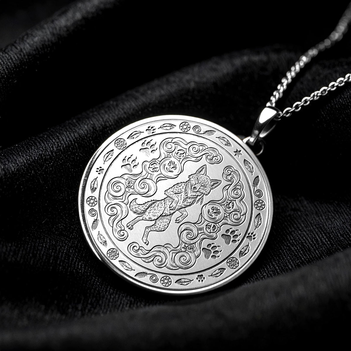 Fox Spirit Pendant – Lunar Amulet, Goddess Energy, Pagan Jewelry