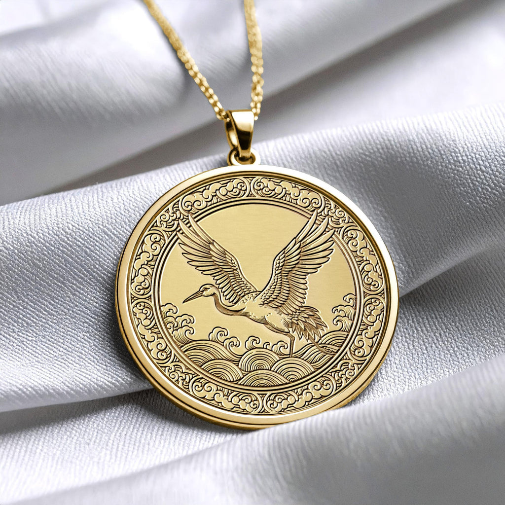 Crane Pendant Necklace –  Spiritual Bird Charm