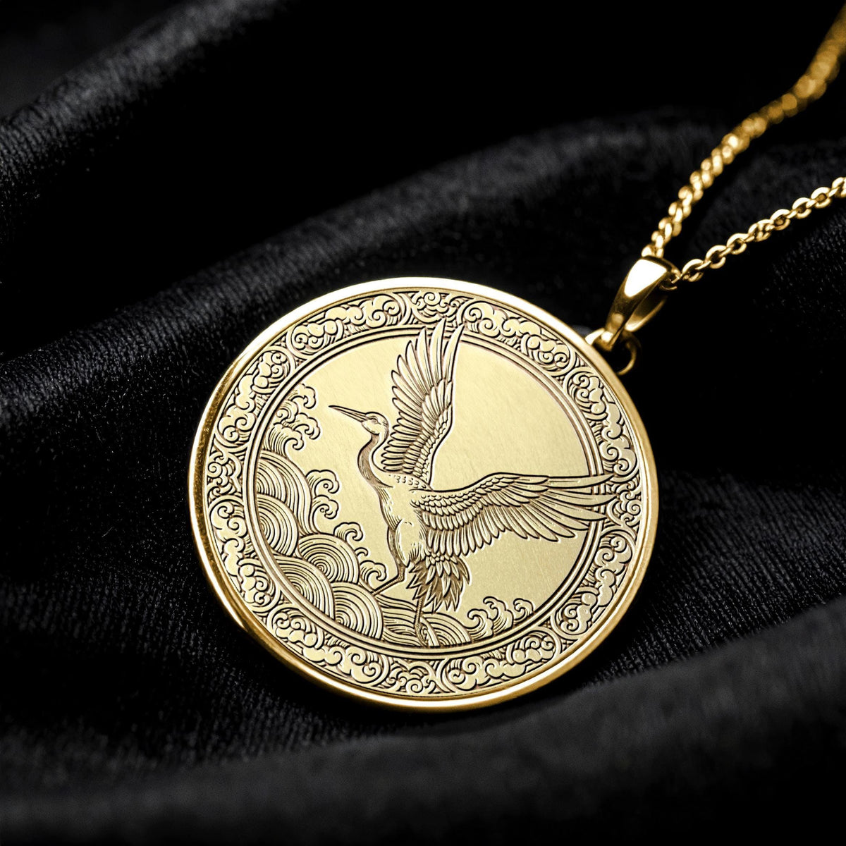 Crane Pendant Necklace –  Spiritual Bird Charm