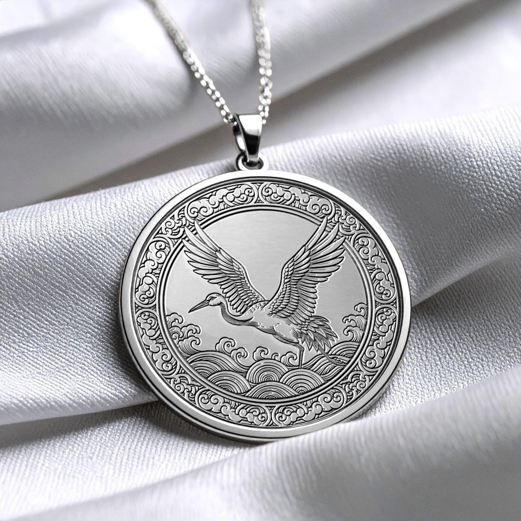Crane Pendant Necklace –  Spiritual Bird Charm