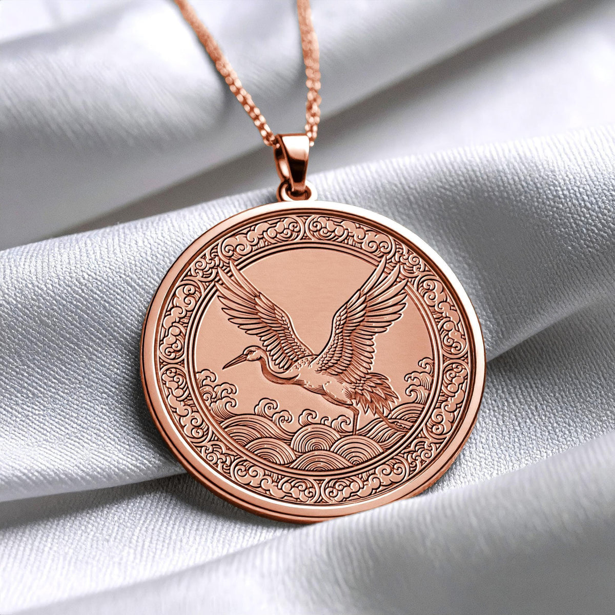 Crane Pendant Necklace –  Spiritual Bird Charm