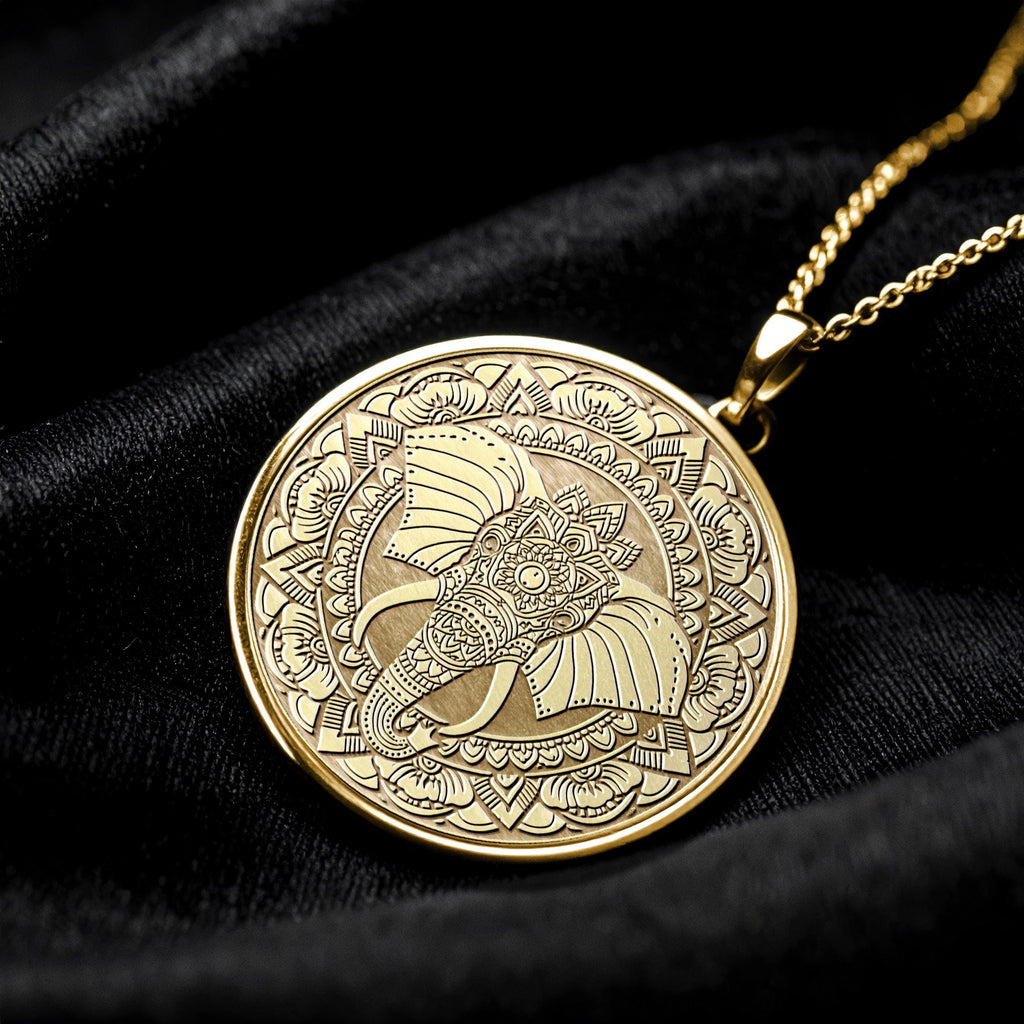 Mandala Elephant Necklace – Dainty Animal Jewelry