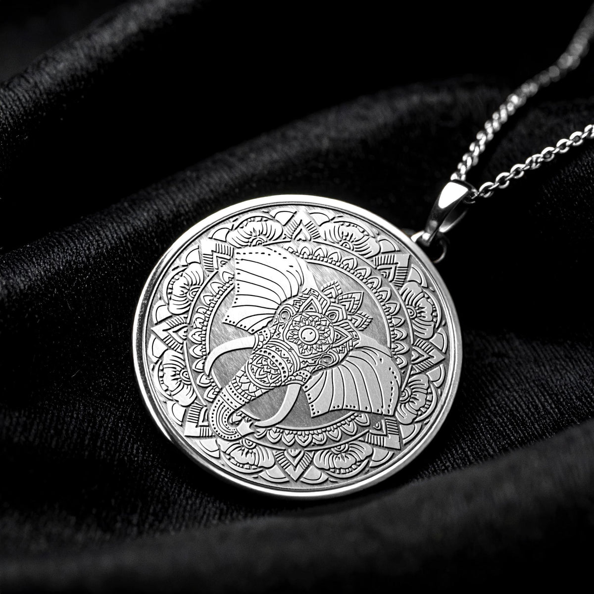 Mandala Elephant Necklace – Dainty Animal Jewelry