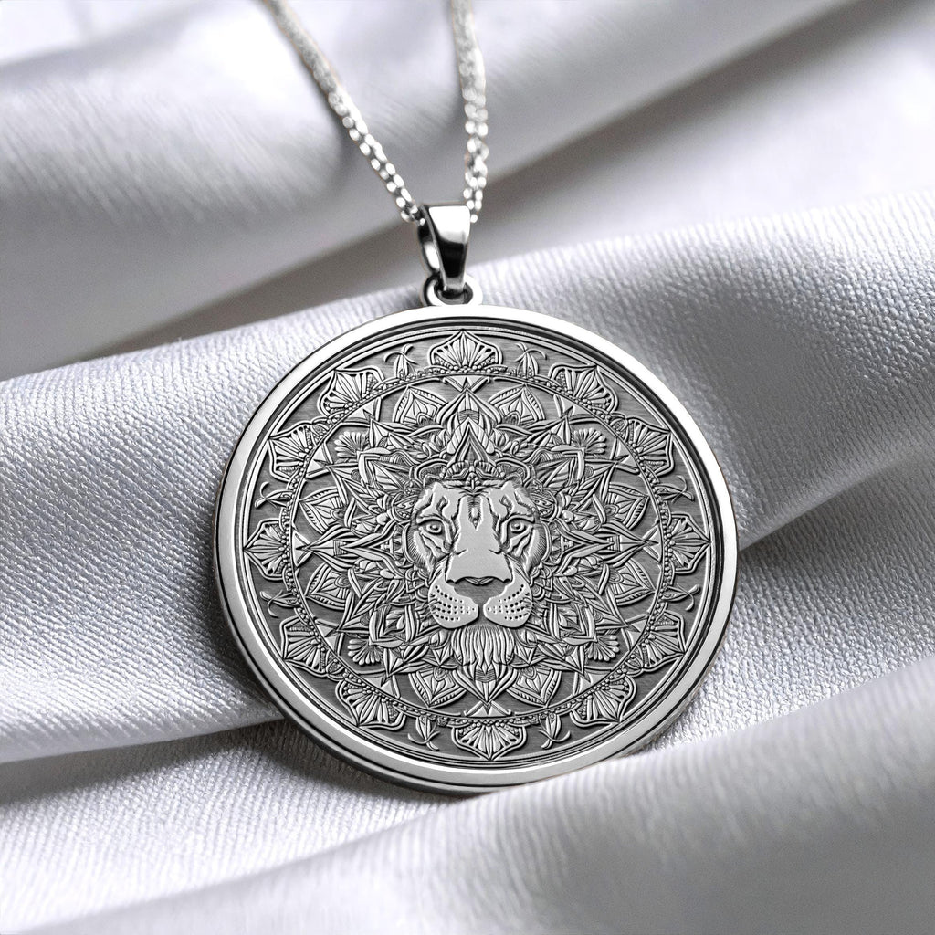 Dainty Lion Coin Necklace –  Leo Zodiac Charm