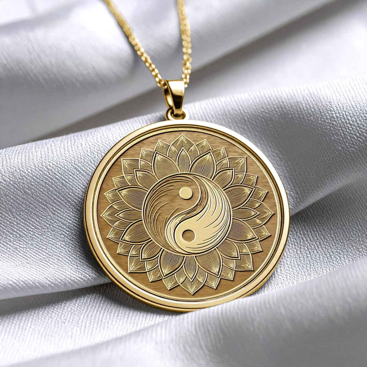 Yin Yang Necklace – 14K Gold Spiritual Amulet, Feng Shui Pendant
