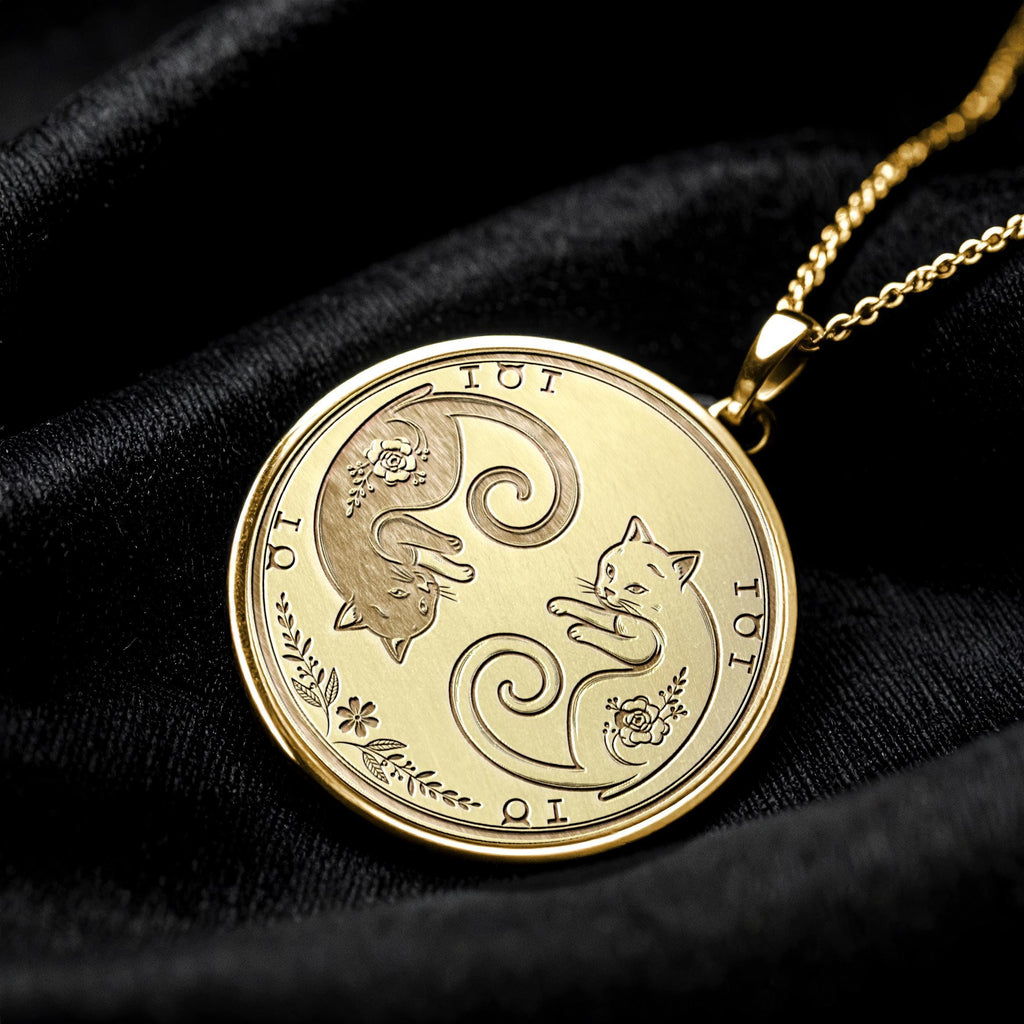 Mystic Cat Pendant – Celestial Cat Lover Necklace