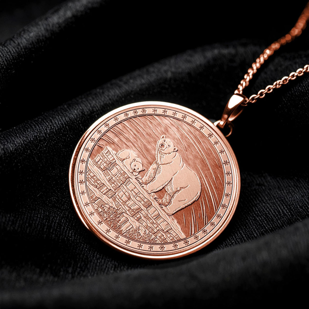 Polar Bear Pendant, Mama Bear Necklace