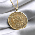 Latin Motto Vincit Qui Se Vincit Self Mastery Necklace