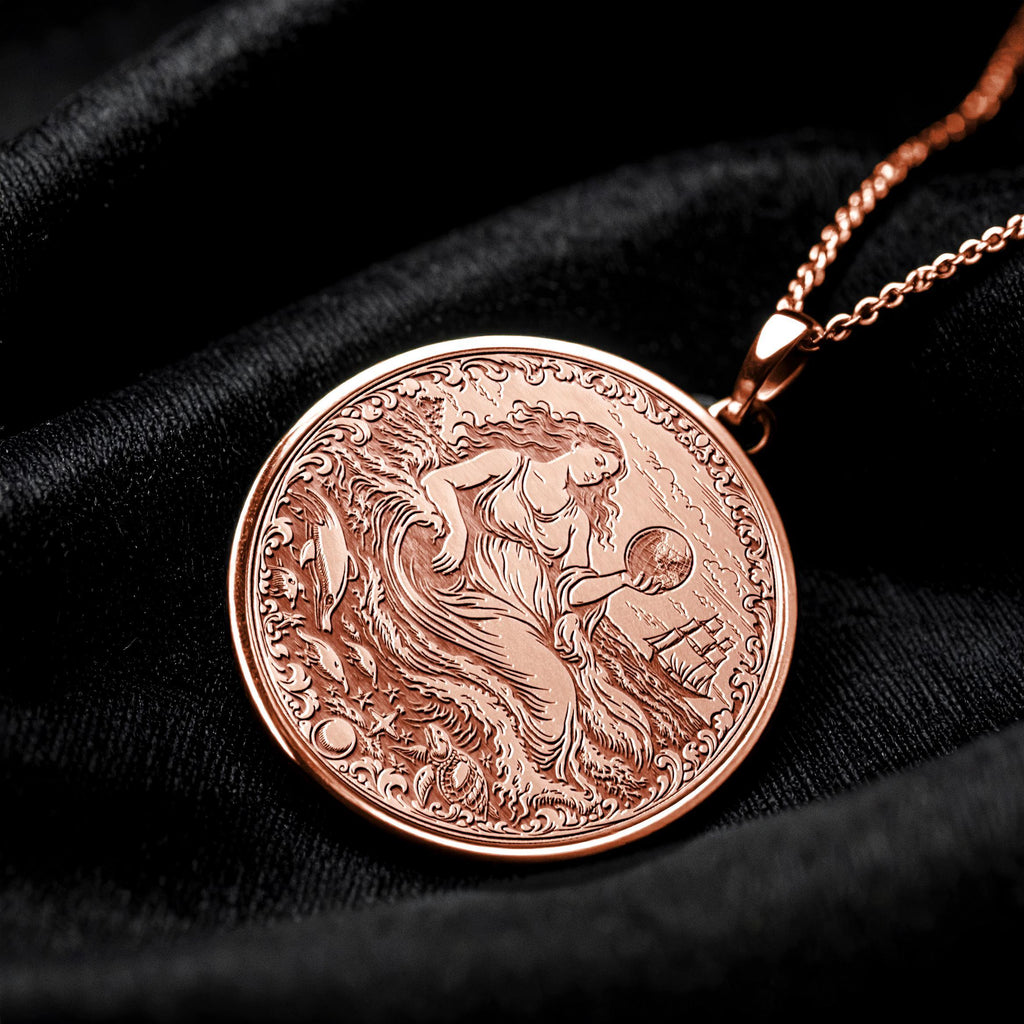 Gaia Necklace – Gold Mother Earth Mythological Pendant 271