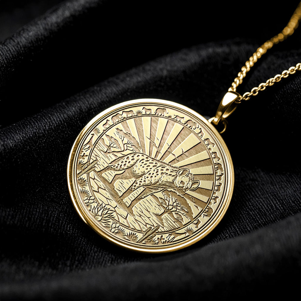 Hyena Necklace– Gold Animal Pendant