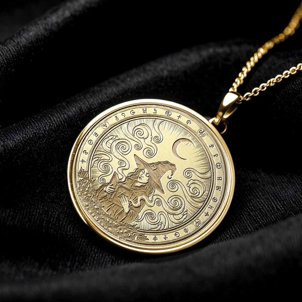 Witch Necklace – Magic Witchcraft Medallion Pendant